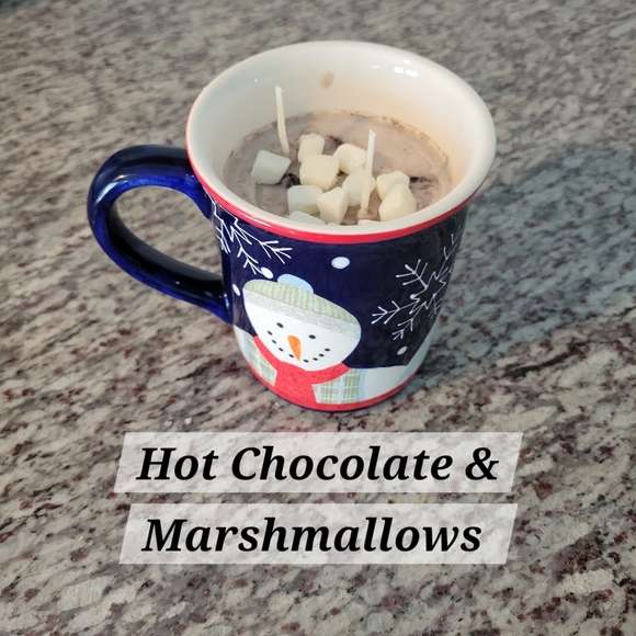 100% Soy Wax Candle Hot Chocolate & Marshmellow Scented - Picture 1 of 4